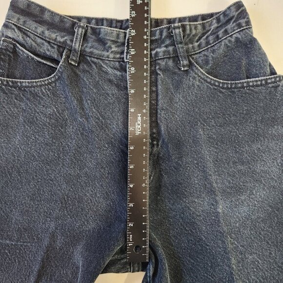 Bongo Vintage 80s Tapered High Rise Jeans Juniors 9 Dark Navy Blue Cotton Denim - Picture 6 of 10